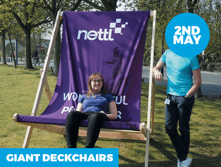GIANT BRANDED DECKCHAIRS ARE HERE