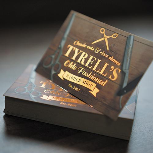 Copper foil business cards in York