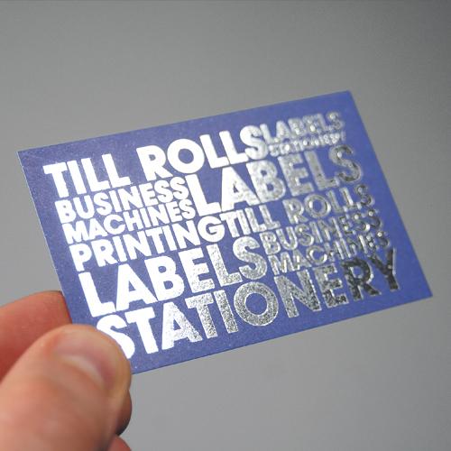 Silver foil business cards in York