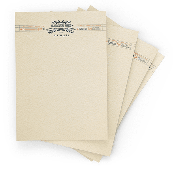 cream natural letterheads york