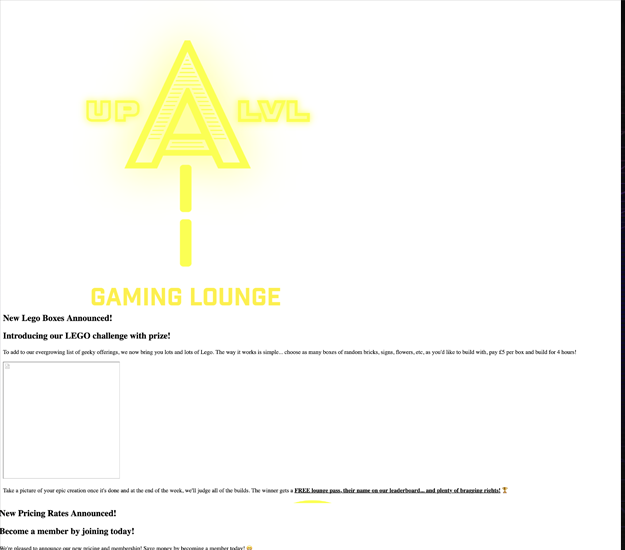 The old Up A Level website