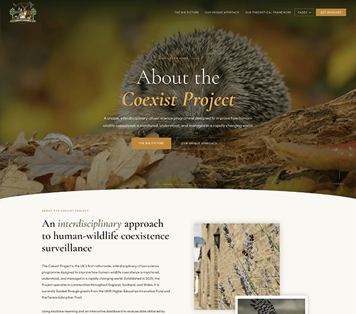 The Coexist Project website